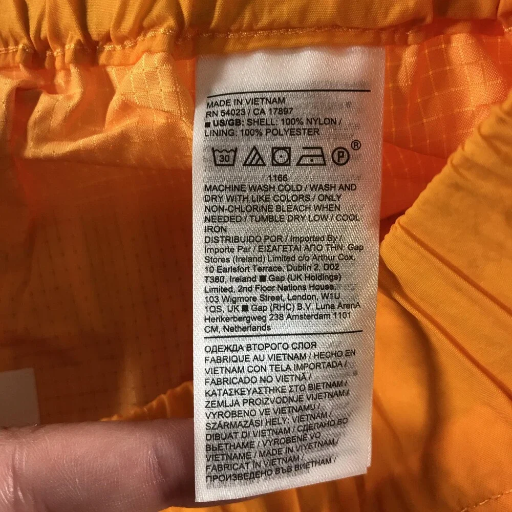 BR Sport Banana Republic Shorts Mens XS Orange Packable Wind Water Resistant